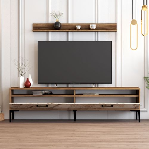 Woody Fashion TV jedinica, Istanbul - Walnut, White Marble slika 3