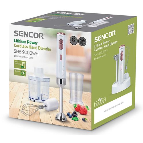 Sencor SHB 9000WH Bežični ručni blender, 200W, 0.7L, Bela/Roze slika 13