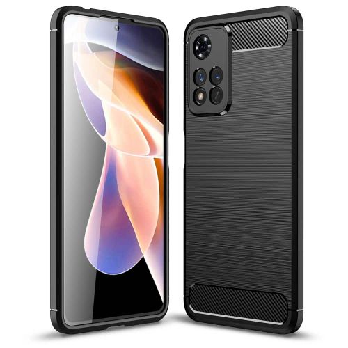 TECH-PROTECT TPUCARBON MASKA ZA XIAOMI REDMI NOTE 11 PRO+ PLUS 5G CRNA slika 1