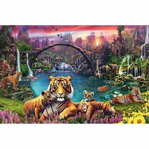 Puzzle Ravensburger Tigers in the lagoon 3000 Dijelovi slika 3