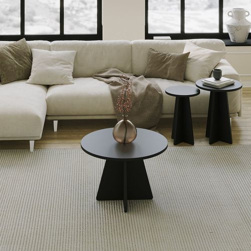 Mushroom 3 - Black Black Coffee Table Set slika 2