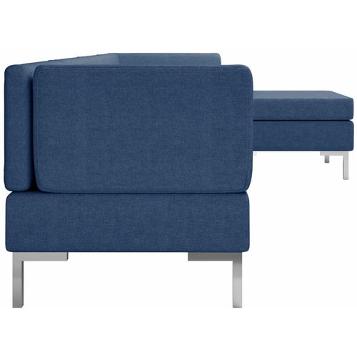 5-dijelni set sofa od tkanine plavi slika 13