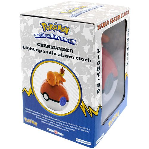 Pokemon Charmander Pokeball lamp alarm clock slika 7