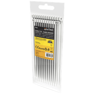 Entac Plastične vezice 3,6mm x 300mm, 50 kom. - Cable Tie 3.6mmx300mm White