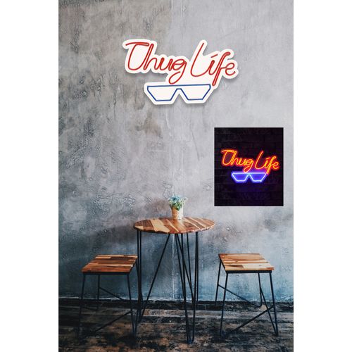 Wallity Ukrasna plastična LED rasvjeta, Thug Life - Red, Blue slika 3