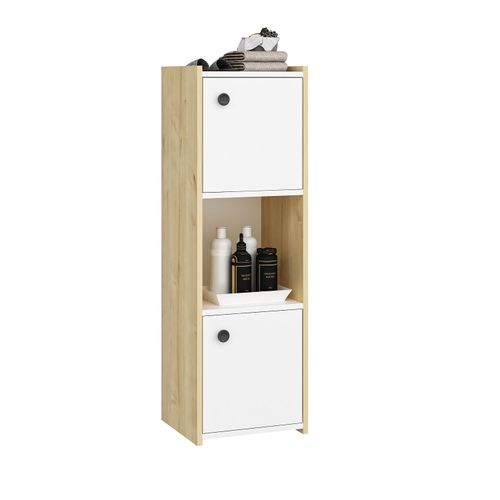 Woody Fashion Kupaonica Ormar, Teo - Sapphire Oak, Bijela slika 3