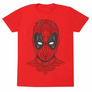 Majica Kratkih Rukava Deadpool Tattoo Style Crvena Uniseks M