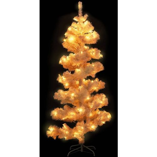 Spiralno božićno drvce sa stalkom LED bijelo 150 cm PVC slika 3