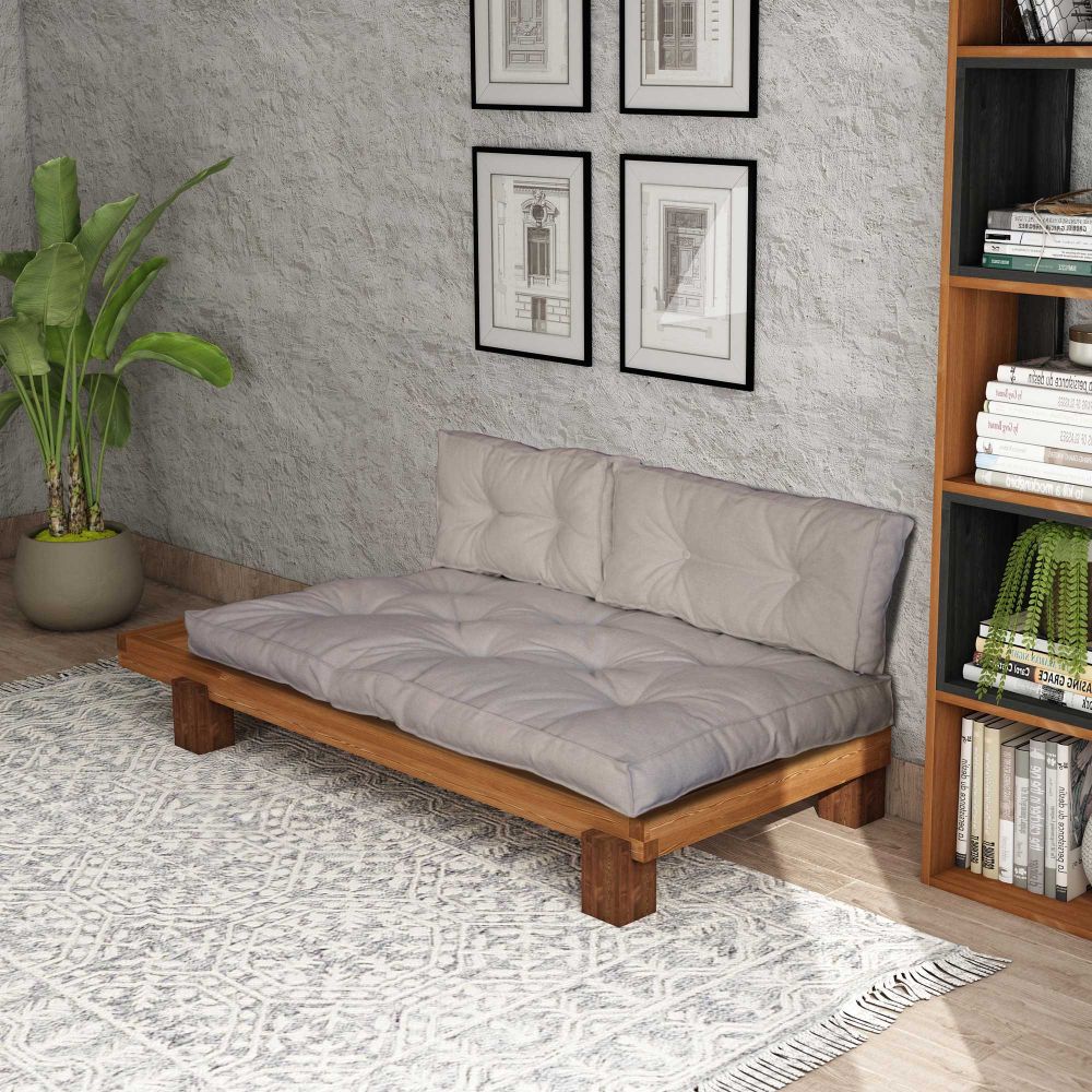 Lounger CPT8376-200, boje teak i bež slika 3