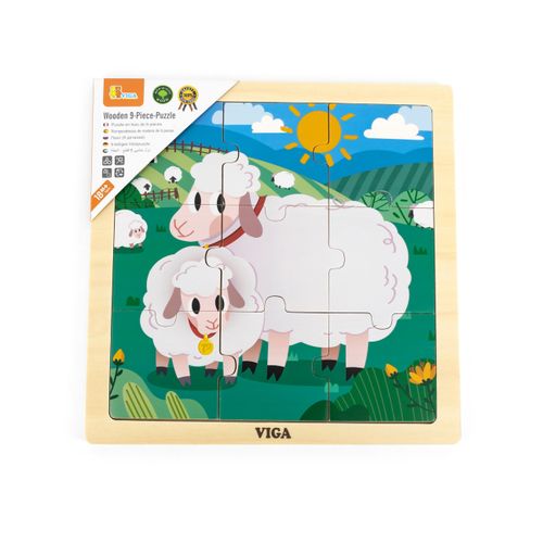 Puzzle na podlošku 9 dijelova - Ovca slika 2