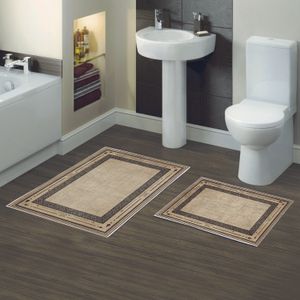Set višebojnih prostirki za kupatilo Kt487 (2 komada)