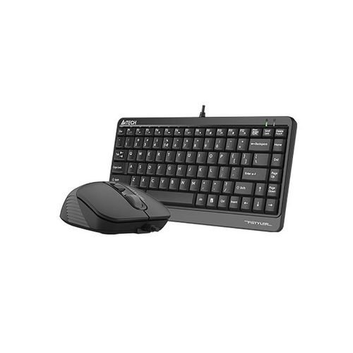 A4 TECH F1110 FSTYLER Compact USB US siva tastatura + USB sivi miš slika 1