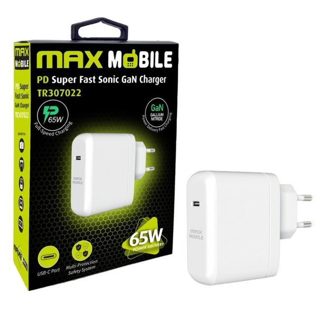 Maxmobile kućni punjač  PD SUPER FAST SONIC CHARGE type C, TR-307002, GaN, 65W