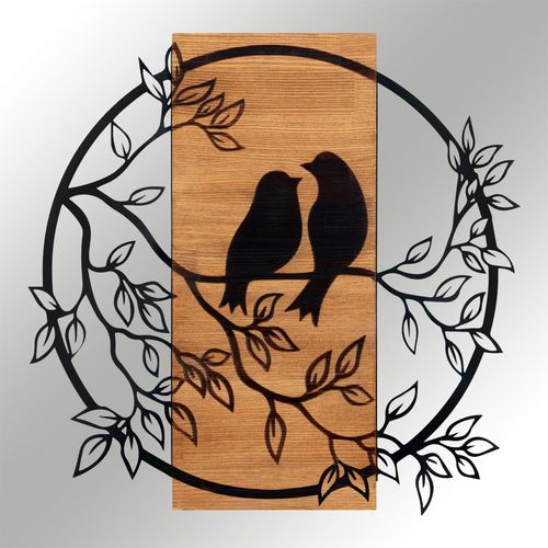 Birds İn Love 1 Black
Walnut Decorative Wooden Wall Accessory slika 4