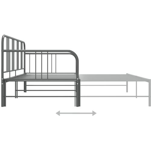 Okvir za krevet na razvlačenje sivi metalni 90 x 200 cm slika 8