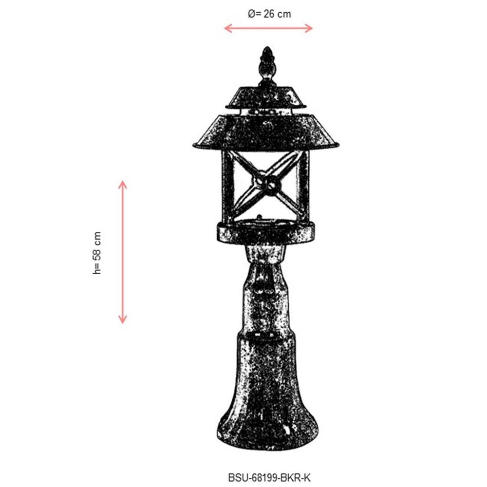 BSU-68199-BKR-K Smeđa Spoljašnja Zidna Lampa slika 3