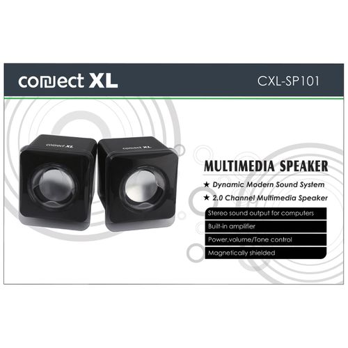 Connect XL Zvučnik, set, 2.0, USB 5V, boja crna - CXL-SP101 slika 1