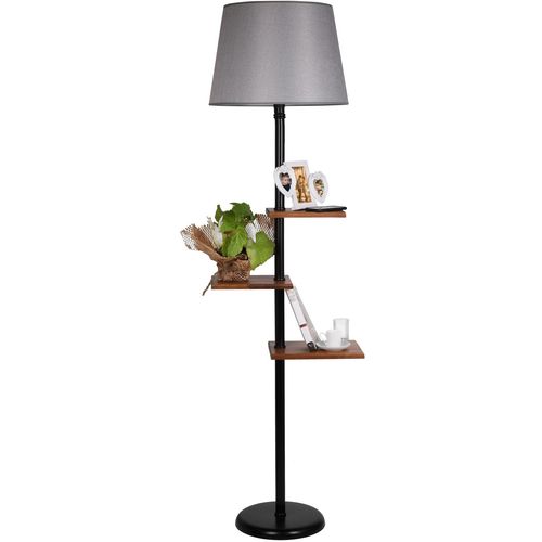 Moda Lambader Siyah Pramit Hasır Gri Abjurlu Black
Grey Floor Lamp slika 3