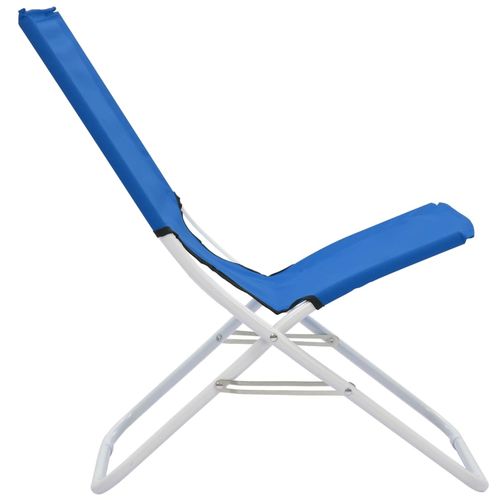 Sklopive stolice za plažu 2 kom plave slika 15