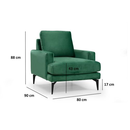 Atelier Del Sofa Fotelja wing PAPIRA zelena, Papira Armchair slika 4