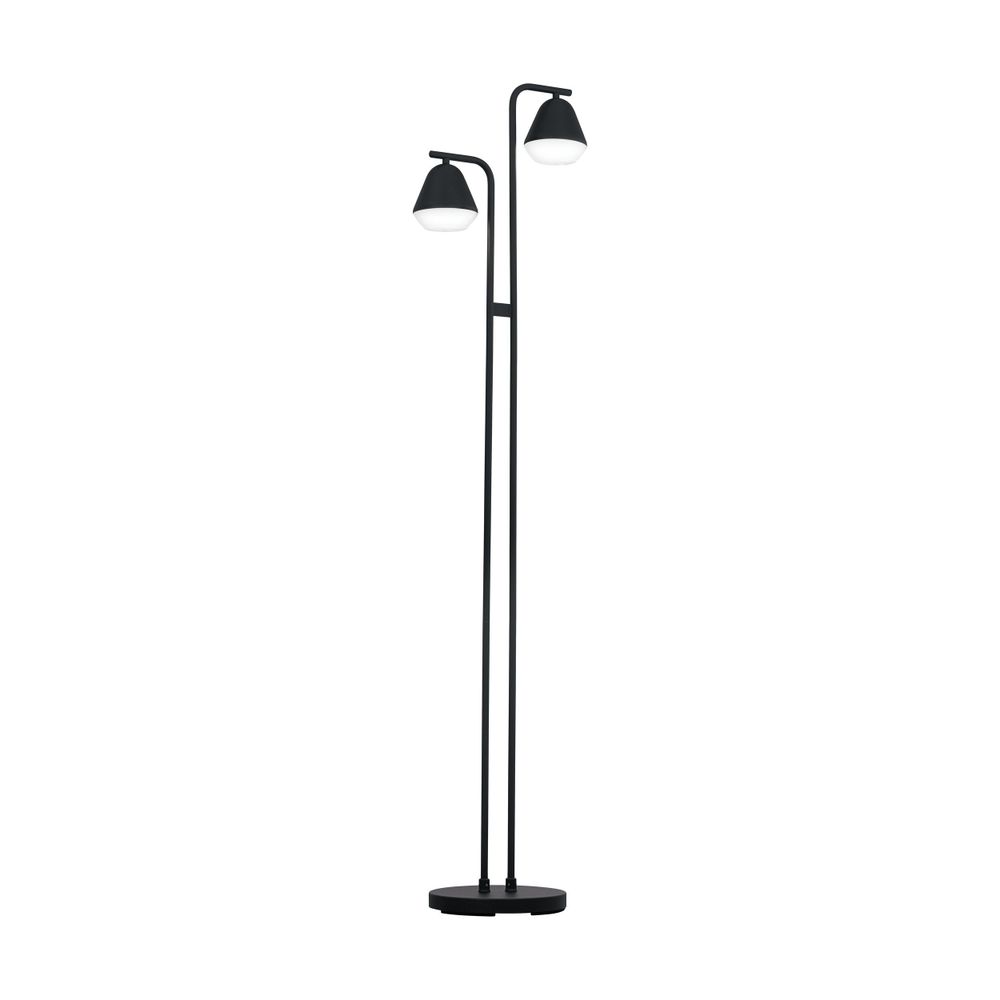 Eglo podna lampa palbieta gu10 2x2,8w crno/saten prozirno š:250mm v:1530mm slika 1