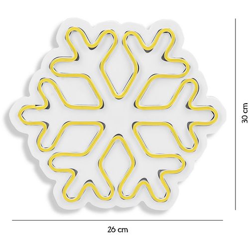 Wallity Ukrasna plastična LED rasvjeta, Snowflake - Yellow slika 8