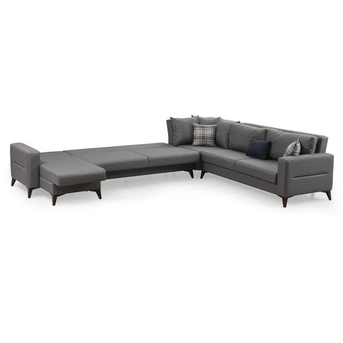 Kristal Rest 3+Corner+3 - Dark Grey Dark Grey Corner Sofa-Bed slika 3
