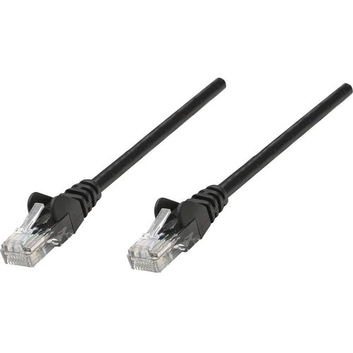 Intellinet 735568 RJ45 mrežni kabel, Patch kabel cat 6 S/FTP 5.00 m crna pozlaćeni kontakti 1 St. slika 1