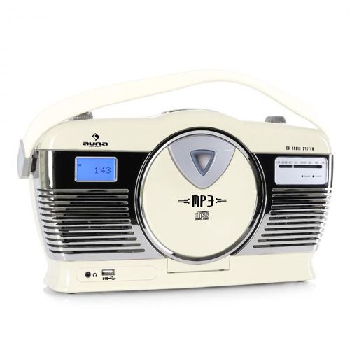 Auna RCD-70 Retro Vintage Prijenosni Radio FM CD/MP3 USB slika 1
