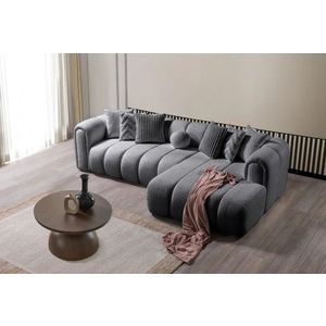 Ugaona Sofa N-Line Desna - Tamno Siva