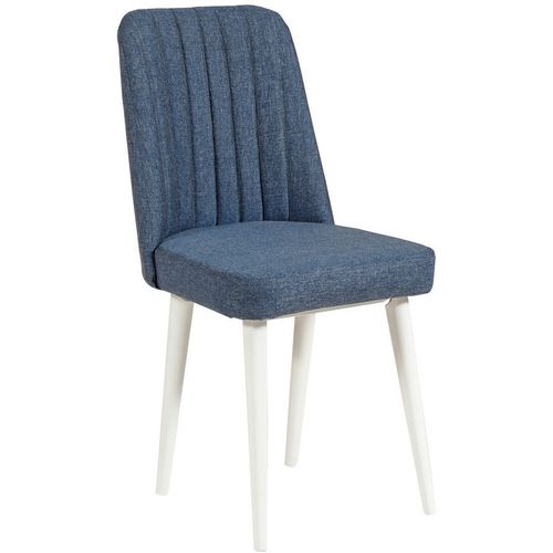 Woody Fashion Set stolova i stolica (4 komada), Bijela boja Tamno plava, Vina 1048 - Dark Blue, White slika 8