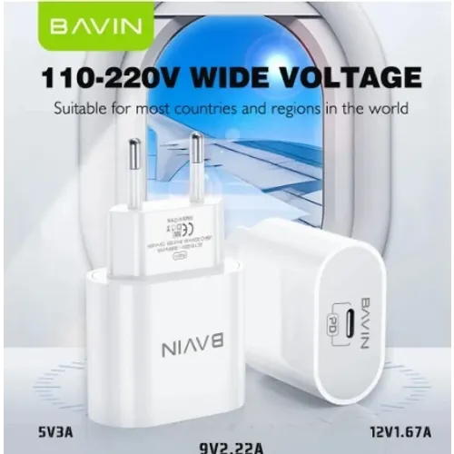 Bavin punjač 20W USB-C + kabl Lightning 30W bela slika 5