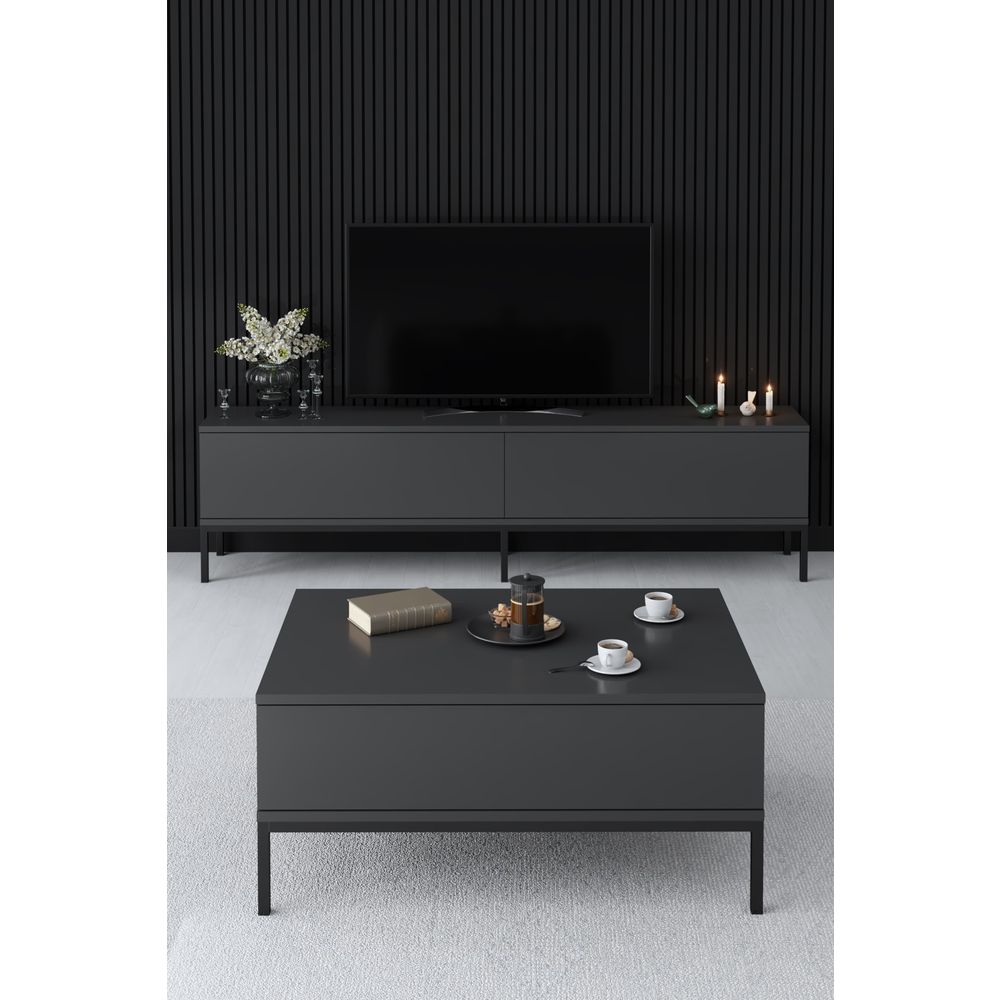 TV Stalak Lord - Antracit Crna slika 4
