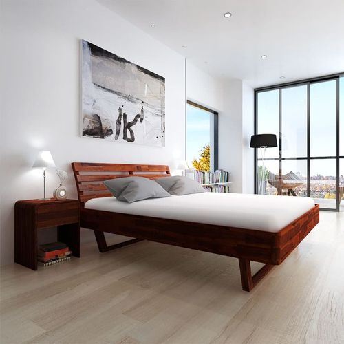 Okvir za krevet od masivnog bagremovog drva 180 x 200 cm slika 32
