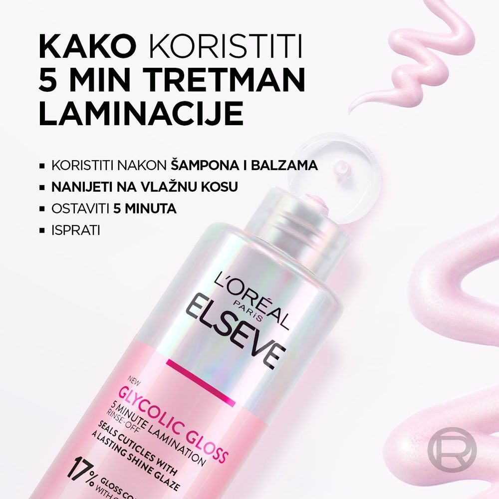 L'Oréal Paris Elseve Glycolic Gloss Tretman laminacije 200ml slika 2