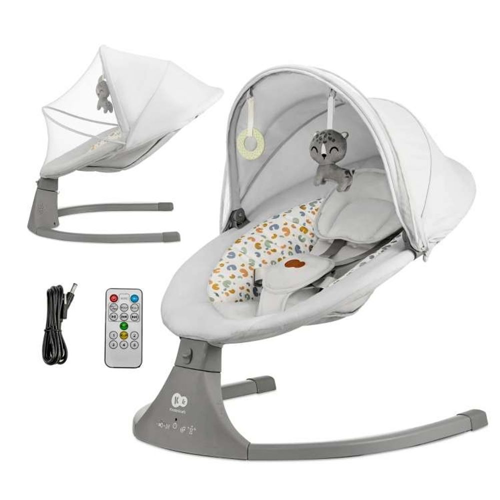 Kinderkraft Električna ležaljka Lumi2, Light Gray slika 2