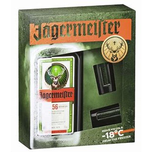 Jägermeister biljni liker 35% vol. 0,7 l  +2 čaše, poklon kutija slika 1