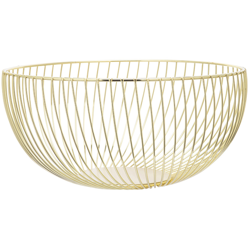 Altom Design okrugla metalna košara za voće, zlatna  slika 1