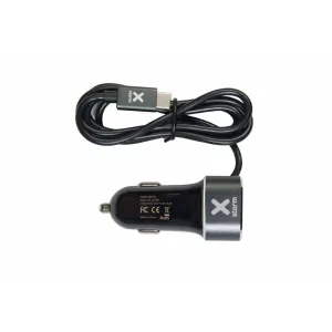 Xtorm Autopunjac - Uni 1xUSB & USB-C- Black - 2,4A + 3A