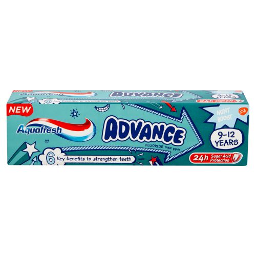 Aquafresh dečija pasta za zube Advance 9-12 Kids 75ml slika 1