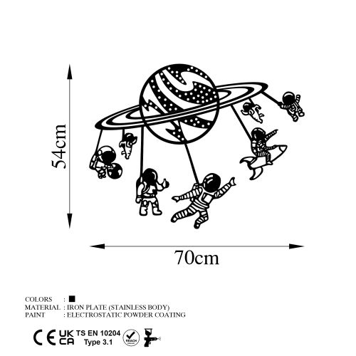 Wallity Metalna zidna dekoracija, Astronauts slika 5