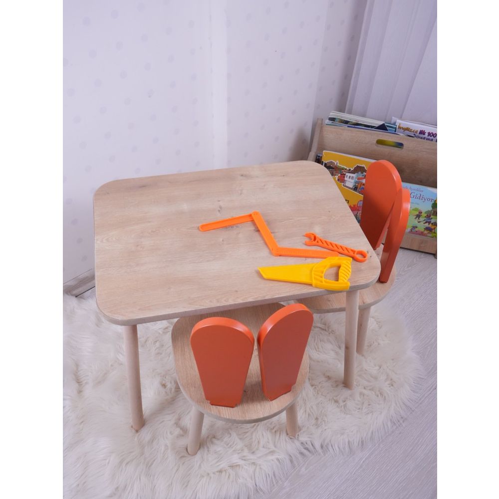 Bunny Dvije Stolice Set - Narandžasta, Smeđa slika 3