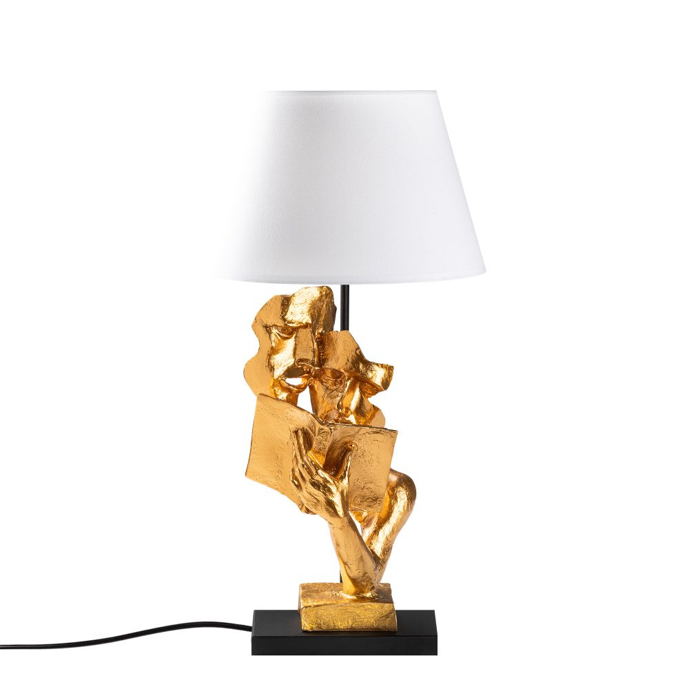 FIGURA-15295 Zlatno-Bijela Stolna Lampa slika 1