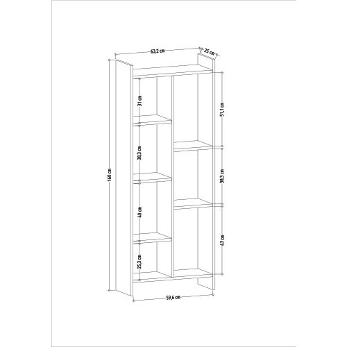 Eden - Anthracite, Oak Oak
Anthracite Bookshelf slika 4