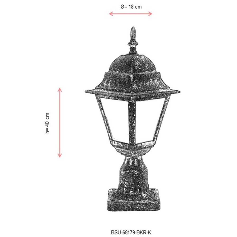 BSU-68179-BKR-K Smeđa Spoljašnja Zidna Lampa slika 3
