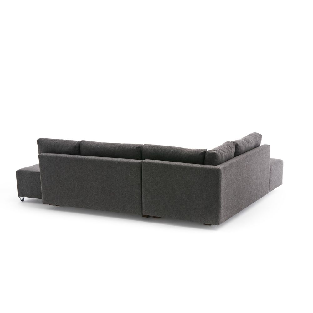 Ugaona Sofa na Razvlačenje Manama - Lijevi Kut, Antracit Boja slika 2