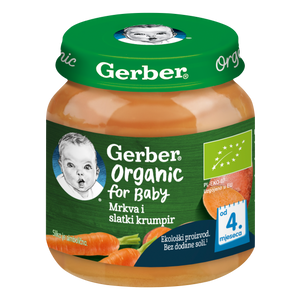 Gerber CarrotSweetPotato Gerber Organic for Baby Kašica mrkva i slatki krumpir 125g