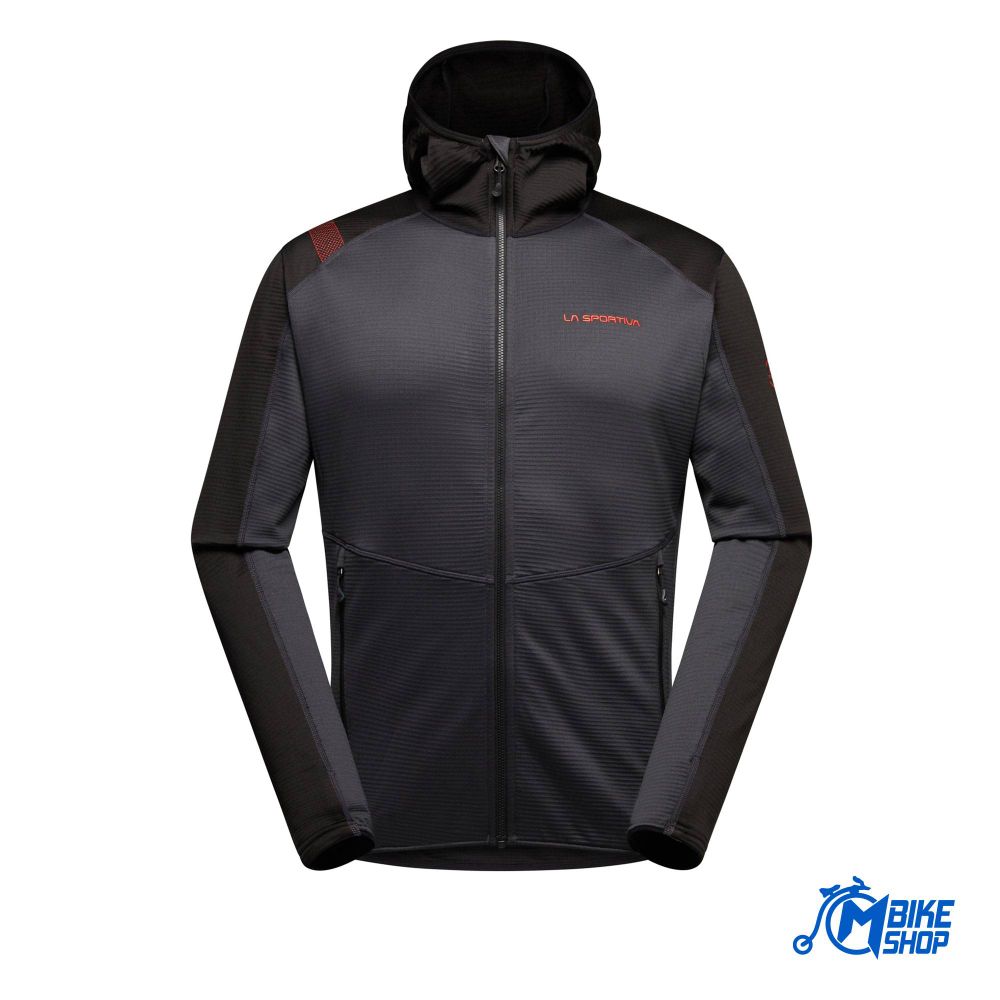 La Sportiva Muška flis jakna Upendo Hoody M, Carbon/Cherry Tomato slika 1