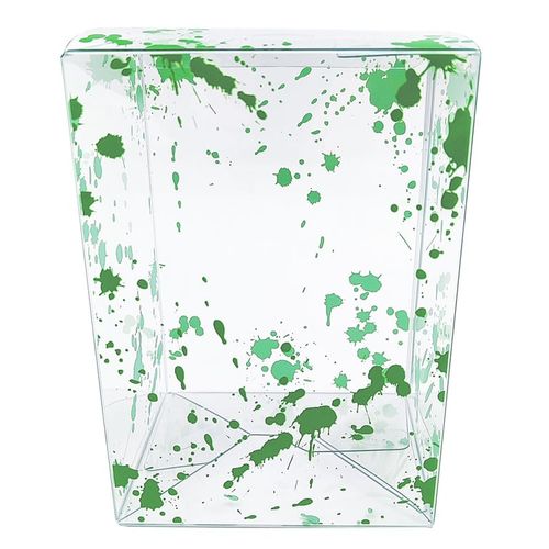 Clear Green Splatter 4'' Pop Protector With Film On It With Soft Crease Line And Automatic Bot Lock slika 1