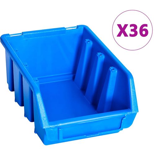 96-dijelni set kutija za pohranu sa zidnim pločama plavi slika 15